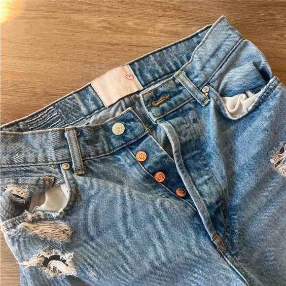 Revice high waisted, straight leg, distressed jeans - Picture 3 of 6